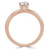 Round Diamond Solitaire with Accents Engagement Ring in Rose Gold (MVSS0021-R)