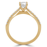 Round Diamond Solitaire with Accents Engagement Ring in Yellow Gold (MVSS0022-Y)