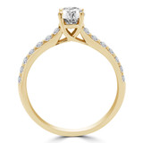 Round Diamond Solitaire with Accents Engagement Ring in Yellow Gold (MVSS0025-Y)