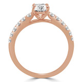 Round Diamond Solitaire with Accents Engagement Ring in Rose Gold (MVSS0032-R)