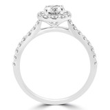 Round Diamond Round Halo Engagement Ring in White Gold (MVSS0033-W)