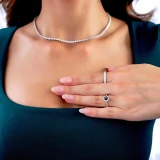 Round Black Diamond Round Halo Engagement Ring in White Gold with Accents (MVSBL0006-W)