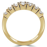 Round Diamond Seven-Stone Anniversary Wedding Band Ring in Yellow Gold (MVSX0008-Y)