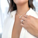 Princess Diamond Three-Stone Engagement Ring in White Gold with Accents (MVSX0021-W)