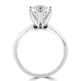 Round Lab Created Diamond Knife Edge 6-Prong Solitaire Engagement Ring in White Gold (MVSLG1013-W)