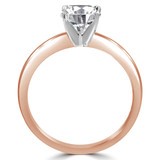 Round Lab Created Diamond Solitaire Engagement Ring in Rose Gold (MVSLG1021-R)