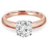 Round Lab Created Diamond Solitaire Engagement Ring in Rose Gold (MVSLG1021-R)