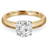 Round Lab Created Diamond Solitaire Engagement Ring in Yellow Gold (MVSLG1021-Y)