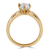 Round Lab Created Diamond Tapered 6-Prong Solitaire Engagement Ring in Yellow Gold (MVSLG1034-Y)