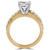 Round Lab Created Diamond Solitaire with Accents Engagement Ring in Yellow Gold (MVSLG1058-Y)