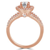 Round Lab Created Diamond Split-Shank Round Halo Engagement Ring in Rose Gold (MVSLG1088-R)