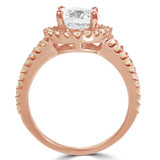 Round Lab Created Diamond Split-Shank Round Halo Engagement Ring in Rose Gold (MVSLG1100-R)