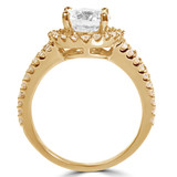 Round Lab Created Diamond Split-Shank Round Halo Engagement Ring in Yellow Gold (MVSLG1100-Y)