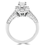 Round Lab Created Diamond Round Halo Engagement Ring in White Gold (MVSLG1104-W)