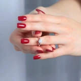 Round Lab Created Diamond Bypass Solitaire Engagement Ring in White Gold (MVSLG1145-W)