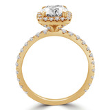 Round Lab Created Diamond Cushion Halo Engagement Ring in Yellow Gold (MVSLG1149-Y)