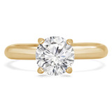 Round Lab Created Diamond Solitaire Engagement Ring in Yellow Gold (MVSLG1190-Y)