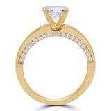 Round Lab Created Diamond Solitaire with Accents Engagement Ring in Yellow Gold (MVSLG1195-Y)