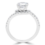 Round Lab Created Diamond Bypass Halo Engagement Ring in White Gold (MVSLG1224-W)