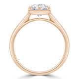 Round Lab Created Diamond 6-Prong Hexagonal Cathedral Open Bridge Solitaire Engagement Ring in Yellow Gold (MVSLG1249-Y)
