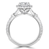 Round Lab Created Diamond Cathedral Halo Engagement Ring in White Gold with Accents (MVSLG1255-W)