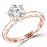 Round Lab Created Diamond 6-Prong Solitaire Engagement Ring in Rose Gold (MVSLG1266-R)