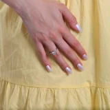 Round Lab Created Diamond 6-Prong Solitaire Engagement Ring in White Gold (MVSLG1266-W)