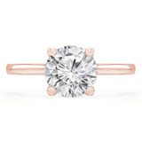 Round Lab Created Diamond Solitaire Engagement Ring in Rose Gold (MVSLG1269-R)