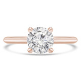 Round Lab Created Diamond Solitaire Engagement Ring in Rose Gold (MVSLG1270-R)