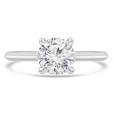 Round Lab Created Diamond Solitaire Engagement Ring in White Gold (MVSLG1270-W)
