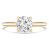 Round Lab Created Diamond Solitaire Engagement Ring in Yellow Gold (MVSLG1270-Y)