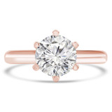 Round Lab Created Diamond 6-Prong Solitaire Engagement Ring in Rose Gold (MVSLG1274-R)