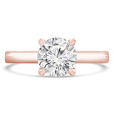 Round Lab Created Diamond Solitaire Engagement Ring in Rose Gold (MVSLG1277-R)