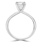 Round Lab Created Diamond Trellis Solitaire Engagement Ring in White Gold (MVSLG1278-W)