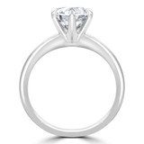 Round Lab Created Diamond 6-Prong Knife Edge Solitaire Engagement Ring in White Gold (MVSLG1282-W)