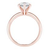 Round Lab Created Diamond 6-Prong Knife Edge Solitaire Engagement Ring in Rose Gold (MVSLG1284-R)