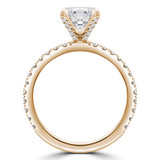 Round Lab Created Diamond Diamond Prongs Solitaire with Accents Engagement Ring in Yellow Gold (MVSLG1301-Y)