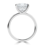 Princess Lab Created Diamond Hidden Halo Solitaire with Accents Engagement Ring in White Gold (MVSLG1312-W)