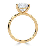 Princess Lab Created Diamond Hidden Halo Solitaire with Accents Engagement Ring in Yellow Gold (MVSLG1312-Y)
