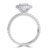 Oval Lab Created Diamond Rollover Oval Halo Engagement Ring in White Gold (MVSLG1317-W)