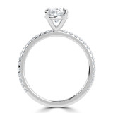 Oval Lab Created Diamond Open Bridge Solitaire with Accents Engagement Ring in White Gold (MVSLG1321-W)