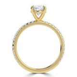Oval Lab Created Diamond Open Bridge Solitaire with Accents Engagement Ring in Yellow Gold (MVSLG1321-Y)