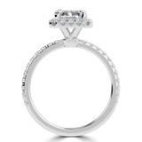 Radiant Lab Created Diamond Radiant Halo Engagement Ring in White Gold (MVSLG1323-W)
