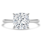 Cushion Lab Created Diamond Solitaire Engagement Ring in White Gold (MVSLG1330-W)