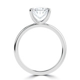 Oval Lab Created Diamond Solitaire Engagement Ring in White Gold (MVSLG1331-W)
