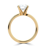 Round Lab Created Diamond Tapered Solitaire Engagement Ring in Yellow Gold (MVSLG1336-Y)