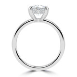 Pear Lab Created Diamond Open Bridge Hidden Halo Solitaire with Accents Engagement Ring in White Gold (MVSLG1339-W)