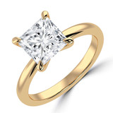 Princess Lab Created Diamond Solitaire Engagement Ring in Yellow Gold (MVSLG1342-Y)