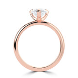 Pear Lab Created Diamond Tapered Solitaire Engagement Ring in Rose Gold (MVSLG1343-R)