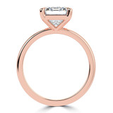 Emerald Lab Created Diamond Solitaire Engagement Ring in Rose Gold (MVSLG1344-R)